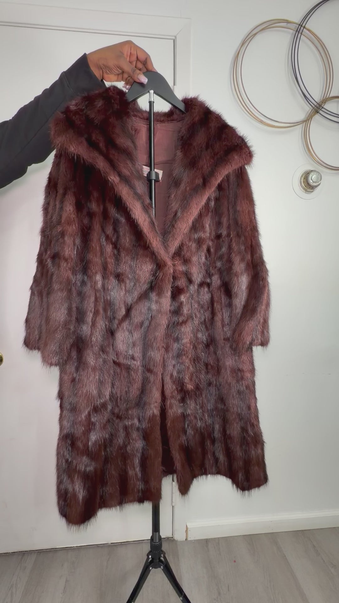 Vintage Mink Fur Coat – Rich Chestnut Brown (Medium)