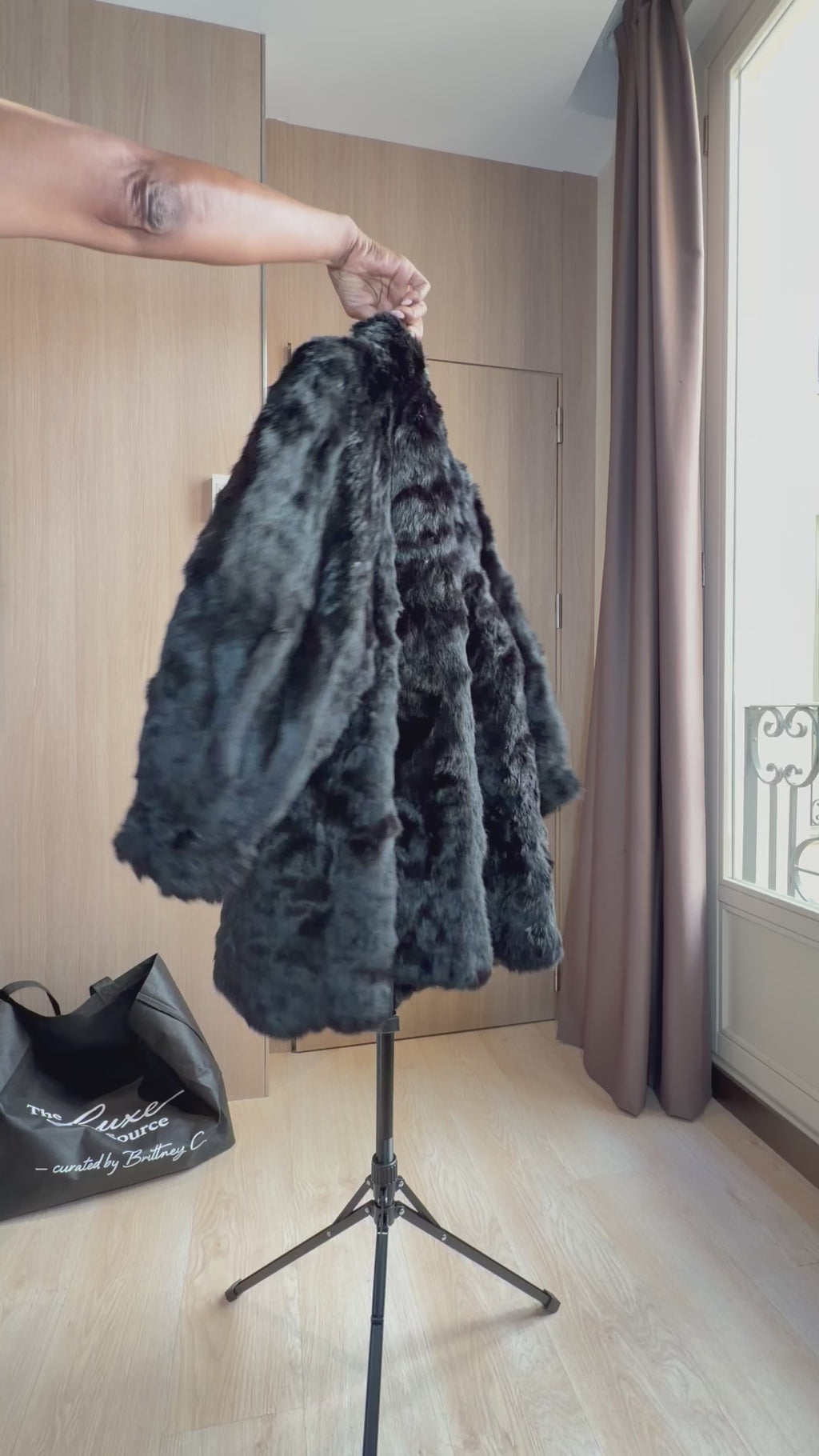 Vintage Black Sheared Mink Fur Coat – Large - 040