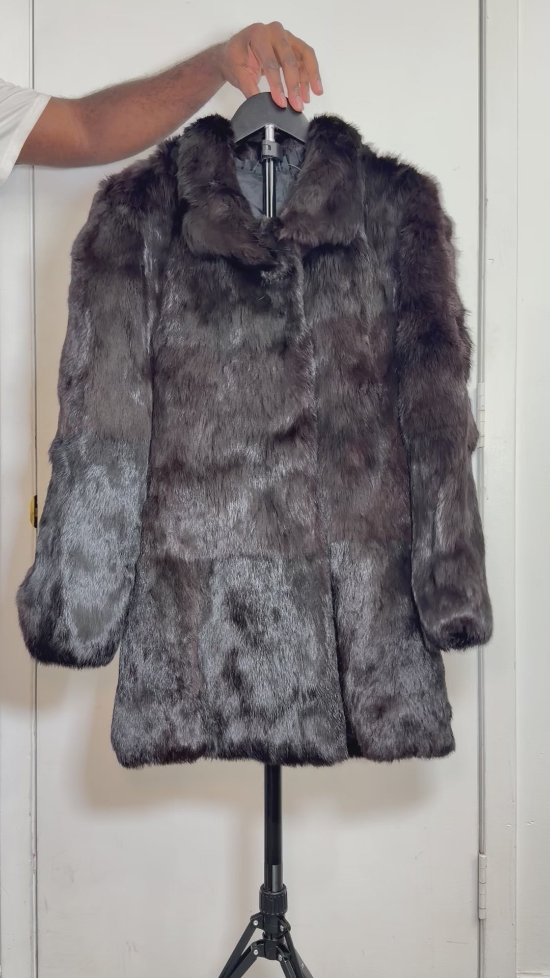 Vintage Dark Ranch Mink Fur Coat (Brown) – Small / Medium 010