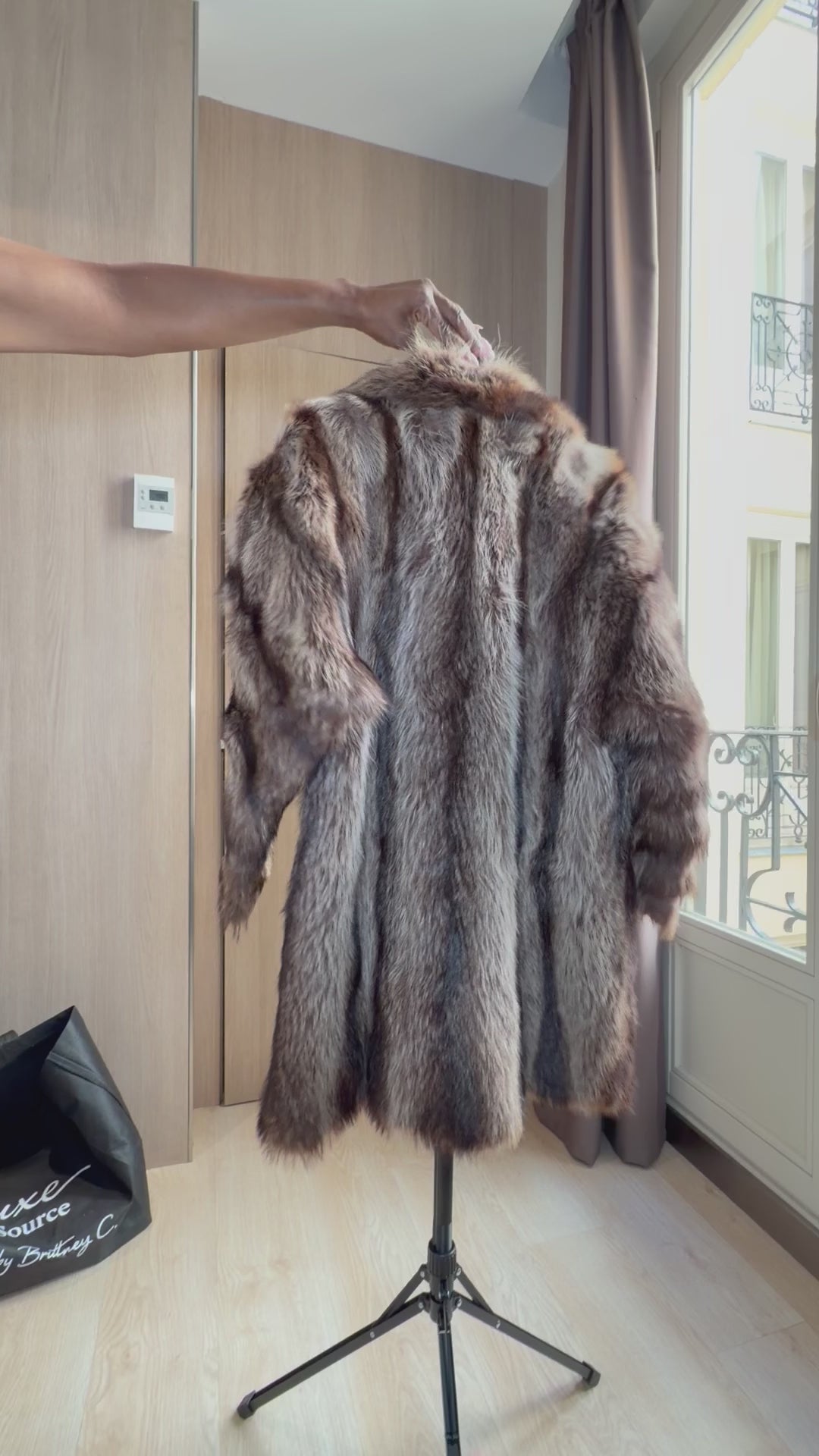 Vintage Natural Raccoon Fur Coat – Large - 034