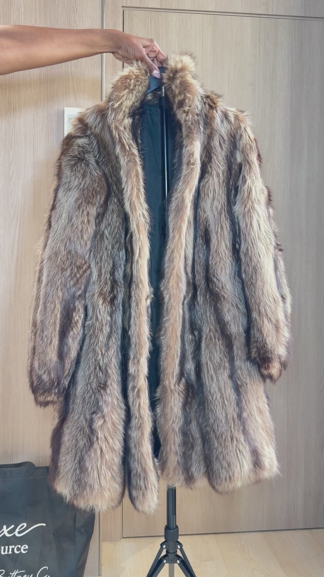 Vintage Natural Finn Raccoon Fur Coat – 1X-2X - 003