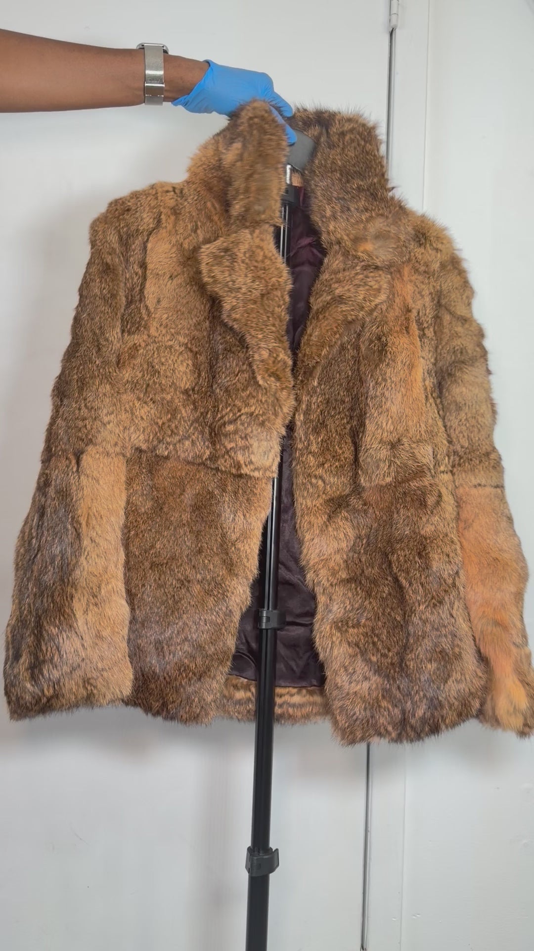 Vintage Natural Rabbit Fur Coat – Small 029