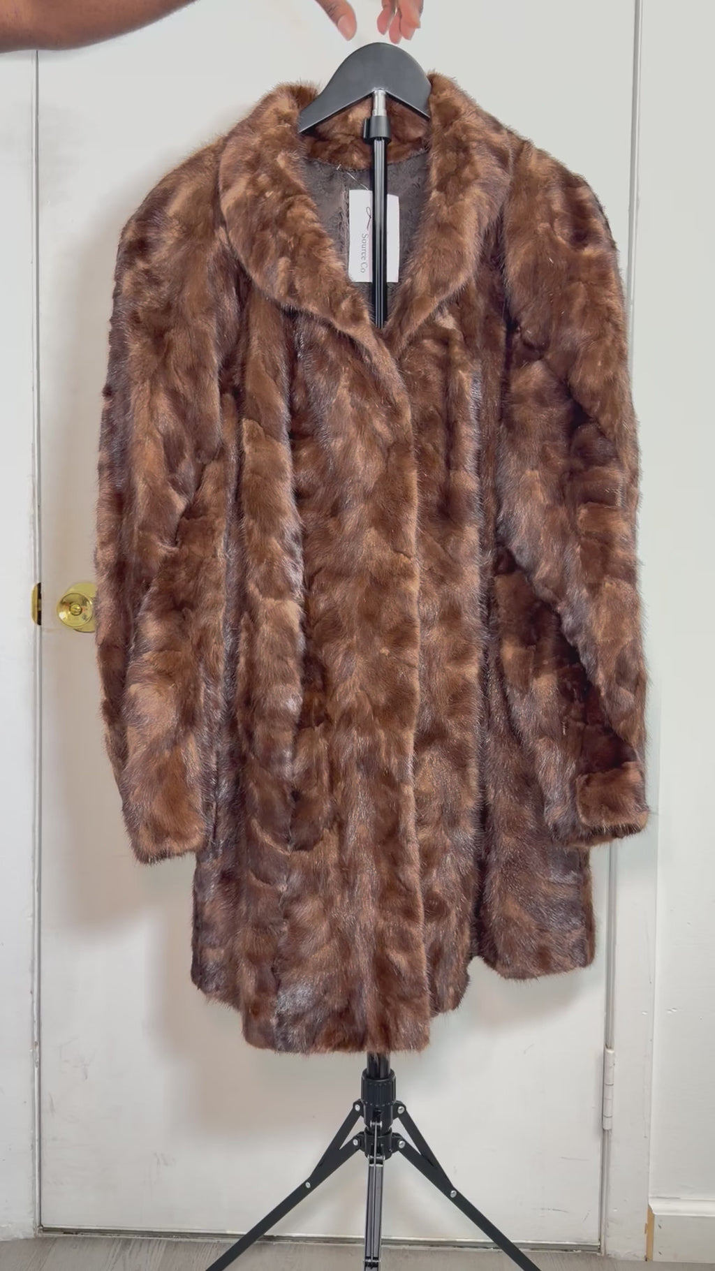 Vintage Brown Mink Fur Coat – Large/XL 014