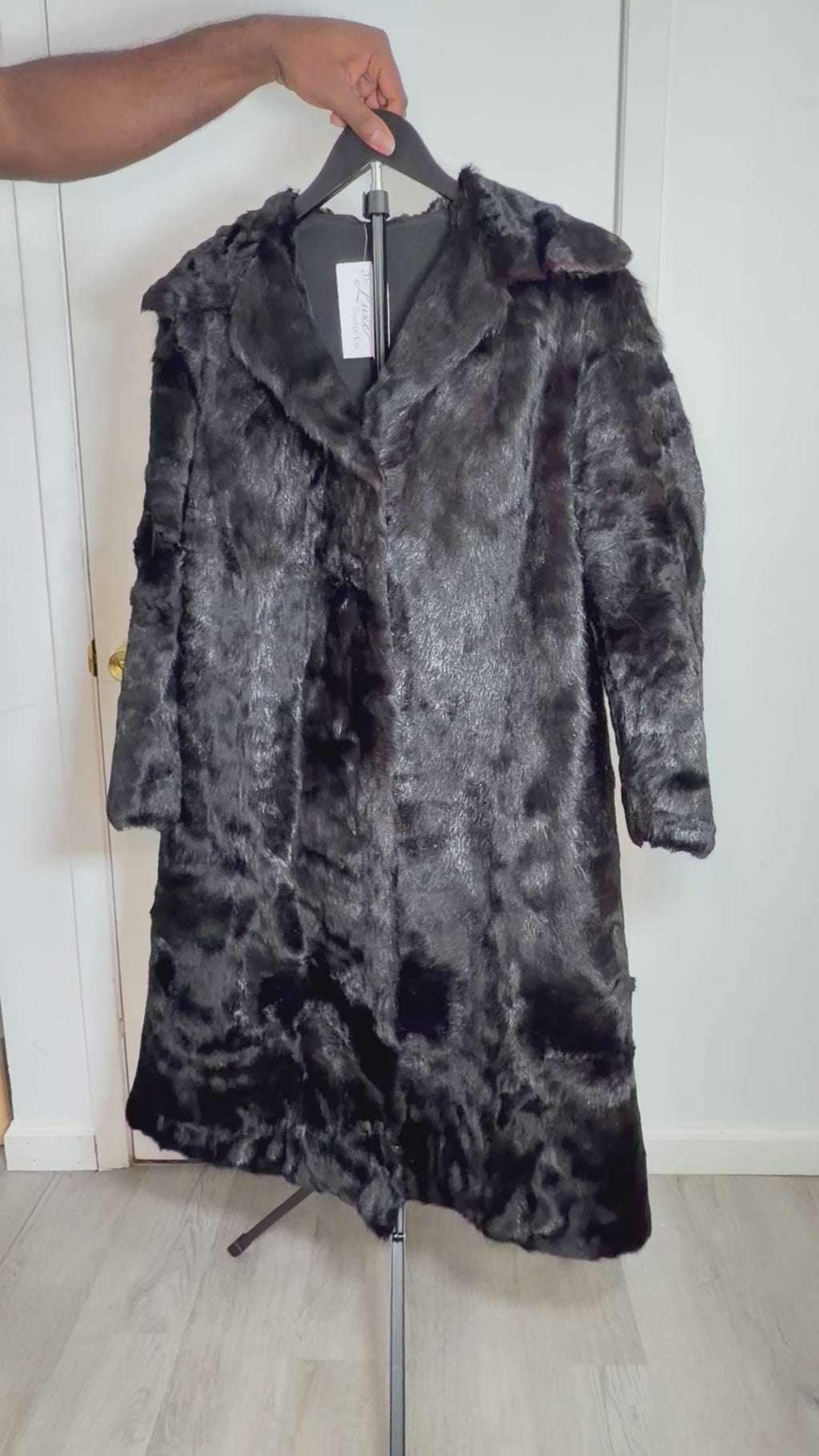 Vintage Black Mink Fur Coat – Large / XL 002
