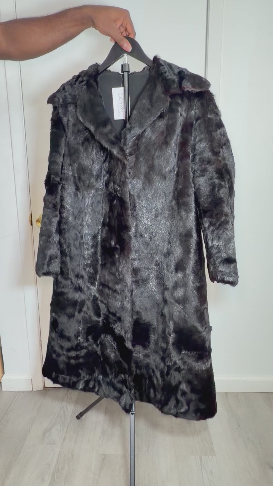 Vintage Black Mink Fur Coat – Large / XL 002