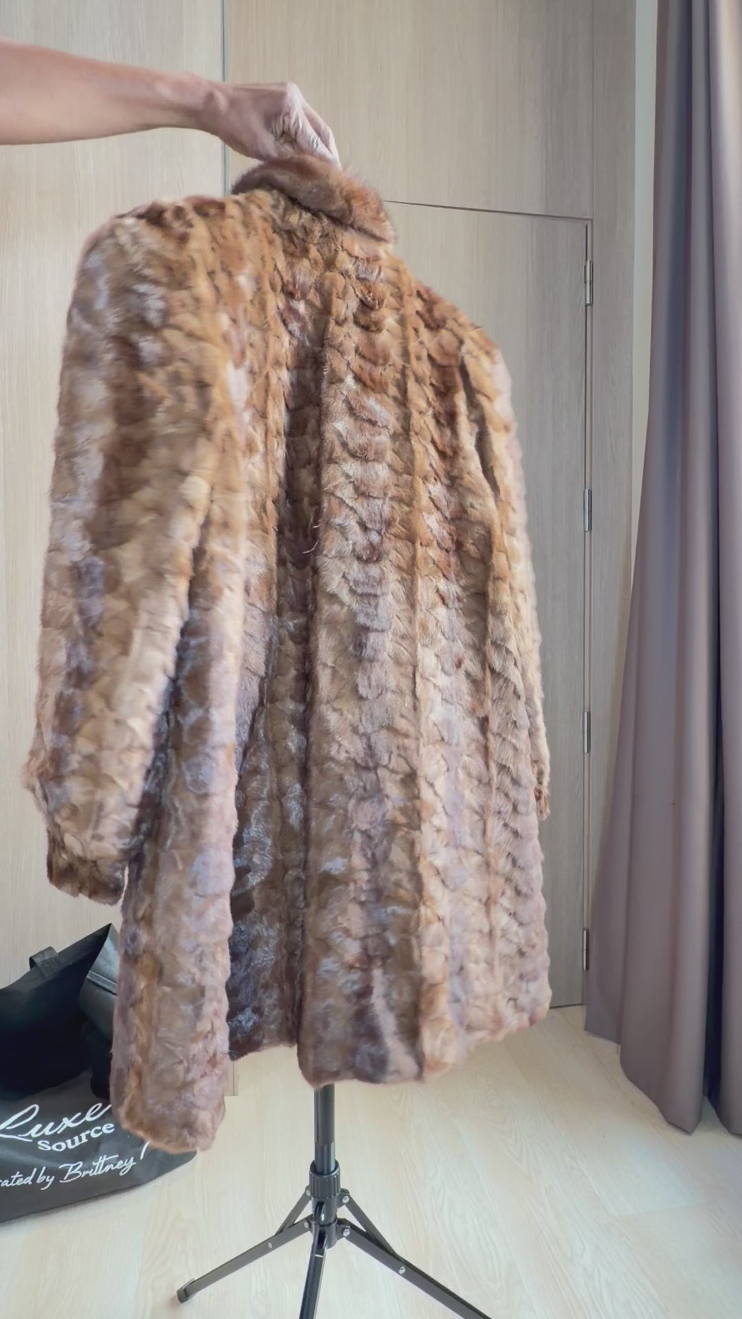 Vintage Golden Sheared Mink Fur Coat – Large/XL - 037